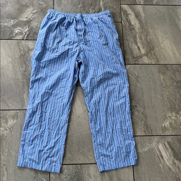 💙 Brooks Brothers Striped Cotton Pajama Lounge Pants Size XL Blue Bundle 2 part - Picture 2 of 7